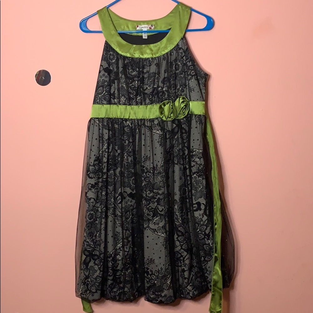 TEEN MUST HAVE olive and black dress